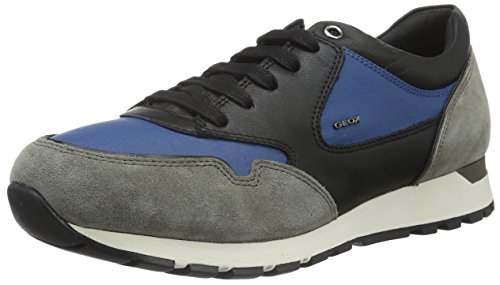 Geox U EMILDON B, Zapatillas Hombre, Schwarz (BLACK/AZUREC9B4D), 44 EU