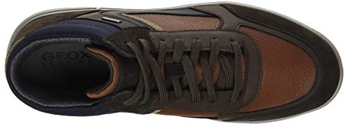 GEOX U LEVICO B ABX C BROWNCOTTO/DK COFFEE Men's Trainers Hi-Top Trainers size 42(EU)