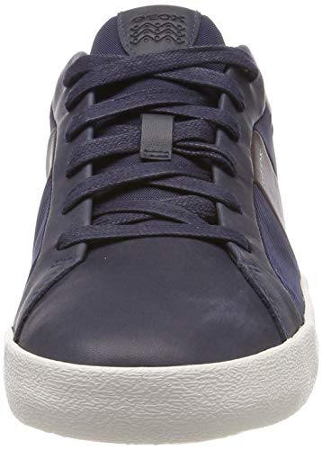 Geox U WARLEY B, Zapatillas Hombre, Azul (Navy/Coffee C4339), 45 EU