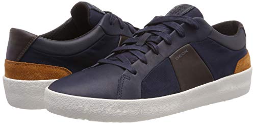 Geox U WARLEY B, Zapatillas Hombre, Azul (Navy/Coffee C4339), 45 EU