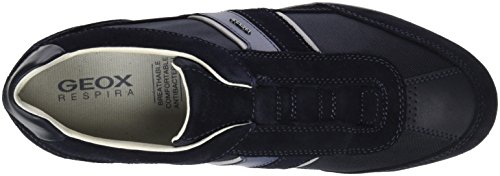 Geox U Wells A, Zapatillas Hombre, Azul (Navy), 44 EU