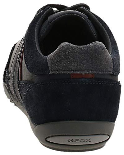 Geox U Wells C, Zapatillas Hombre, Azul (Navy/Dk Burgundy CF47J), 42 EU
