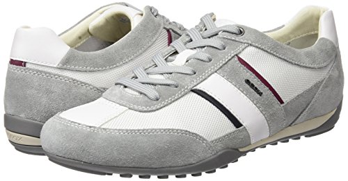 Geox U Wells C, Zapatillas Hombre, Gris/Blanco (Light Grey/White), 46 EU