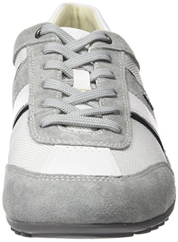 Geox U Wells C, Zapatillas Hombre, Gris/Blanco (Light Grey/White), 46 EU