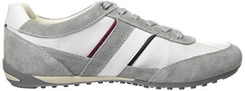 Geox U Wells C, Zapatillas Hombre, Gris/Blanco (Light Grey/White), 46 EU