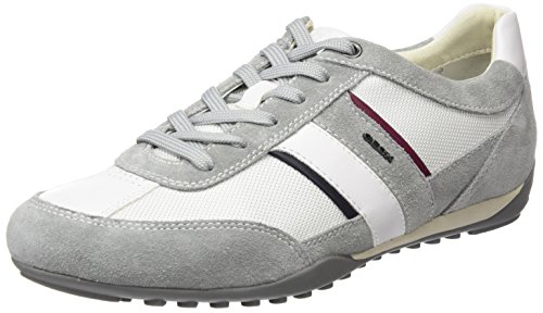 Geox U Wells C, Zapatillas Hombre, Gris/Blanco (Light Grey/White), 46 EU