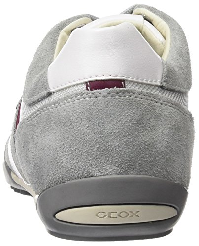 Geox U Wells C, Zapatillas Hombre, Gris/Blanco (Light Grey/White), 46 EU