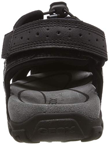 Geox UOMO Sandal Strada B, Sandalias Punta Cerrada Hombre, Negro (Black C9999), 46 EU