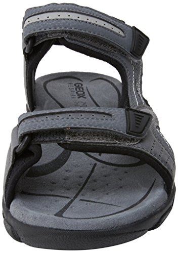 Geox Uomo Sandal Strada D, Sandalia con Pulsera para Hombre, Gris (Stone/Lt Grey), 44 EU