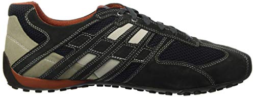 Geox UOMO Snake K, Zapatillas Hombre, Gris (Dark Grey/Off White C1300), 40 EU