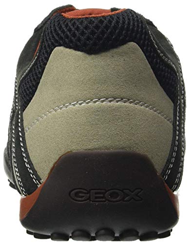 Geox UOMO Snake K, Zapatillas Hombre, Gris (Dark Grey/Off White C1300), 40 EU