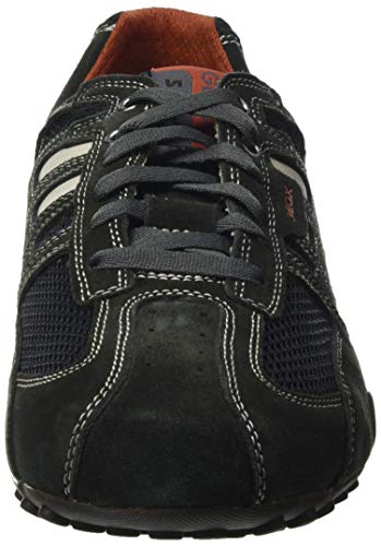 Geox UOMO Snake K, Zapatillas Hombre, Gris (Dark Grey/Off White C1300), 40 EU