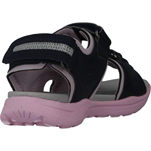 Geox VANIETT Girl J926AB Niñas Sandalias de Vestir,Senderismo Sandalias,Chica Sandalia para Exterior,Sándalo Deportivo,Velcro,Cierre de Velcro Triple,Azul,28 EU