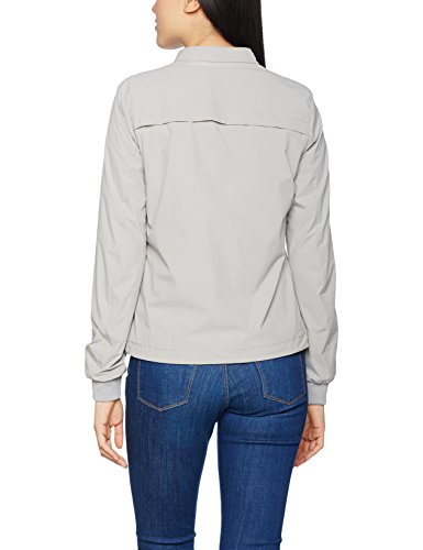 Geox Woman Jacket Chaqueta, Gris (SESAME GREY F1400), 44 para Mujer