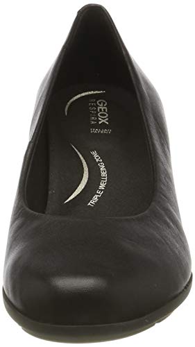 Geox Women's D New Annya Mid A Closed Toe Heels, Black (Black C9997), 6 UK