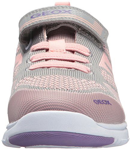 Geox - Xunday Girl 1 Niños, Unisex, Gris (Gris/melocotón), 39 M EU Big Kid (6 US)
