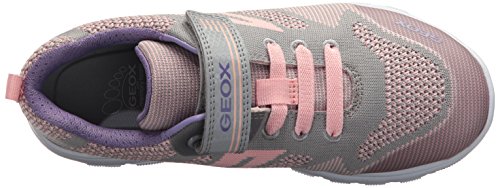 Geox - Xunday Girl 1 Niños, Unisex, Gris (Gris/melocotón), 39 M EU Big Kid (6 US)