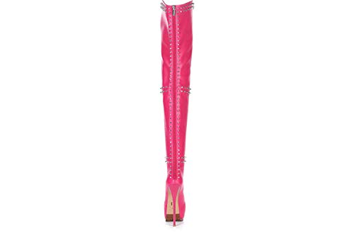 GIARO Botines de tallas grandes Sophia fucsia mate para mujer, color Rojo, talla 43 EU