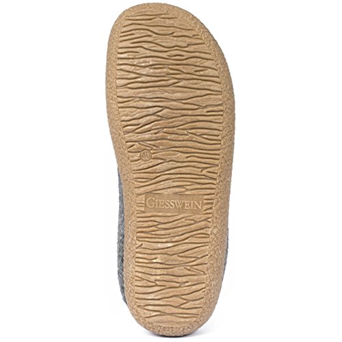 Giesswein Vent 52/10/47849 - Zapatillas de casa de fieltro unisex, Gris, 41