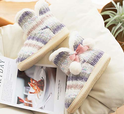 GILKUO Zapatillas de Estar por Casa Mujer Invierno Botas Pantuflas Botines Calentitas Zapatillas Casa Cerradas Talla 39 40