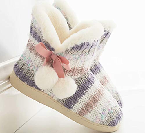 GILKUO Zapatillas de Estar por Casa Mujer Invierno Botas Pantuflas Botines Calentitas Zapatillas Casa Cerradas Talla 39 40