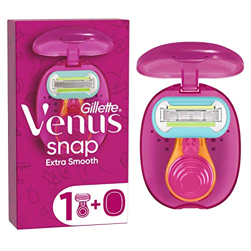 Gillette Venus Snap Maquinilla de Afeitar Mujer Portátil de 5 Hojas con Revestimento Similar al Diamante