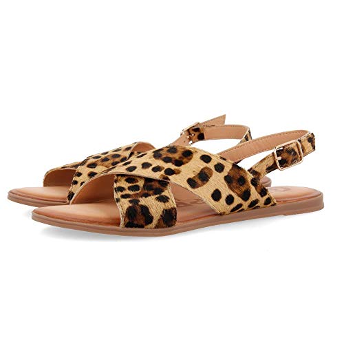 Gioseppo ISLIP, Sandalias con Punta Abierta para Mujer, Multicolor (Leopardo Leopardo), 41 EU