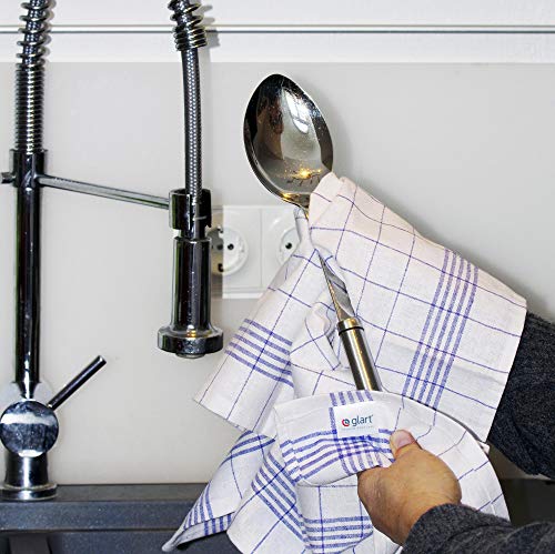 Glart Pack de paños, Algodón, Azul/Blanco, Talla única, 10