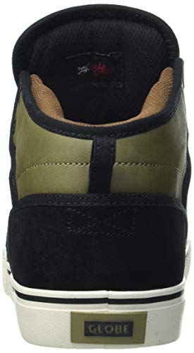 Globe Motley Mid, Zapatilla de Skate Unisex Adulto, Negro/Verde Tortuga, 39 EU