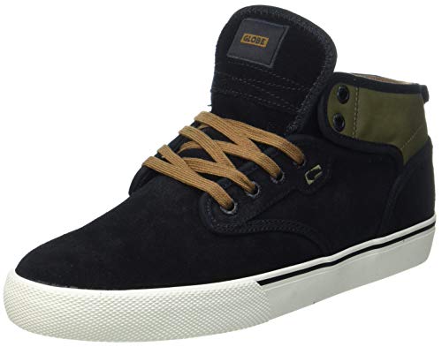 Globe Motley Mid, Zapatilla de Skate Unisex Adulto, Negro/Verde Tortuga, 39 EU