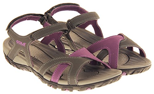 Gola - Sandalias romanas para mujer, cierre de velcro, deportivas, color Morado, talla 39 EU