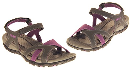 Gola - Sandalias romanas para mujer, cierre de velcro, deportivas, color Morado, talla 39 EU