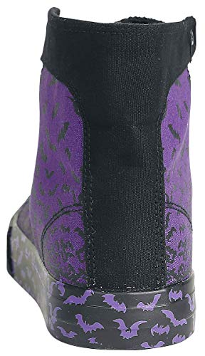 Gothicana by EMP Walk The Line Mujer Deportivas Altas Lila/Negro EU41, Textil,
