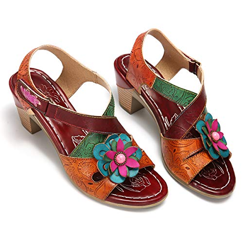 gracosy Sandalias Tacon Bajo Mujer Verano 2019 Confort Bohemio Zapatos de Fiesta al Aire Libre Sandalias para Caminar Moda Dedo del pie Abierto Sandalias Tacón de Bloque