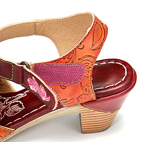 gracosy Sandalias Tacon Bajo Mujer Verano 2019 Confort Bohemio Zapatos de Fiesta al Aire Libre Sandalias para Caminar Moda Dedo del pie Abierto Sandalias Tacón de Bloque