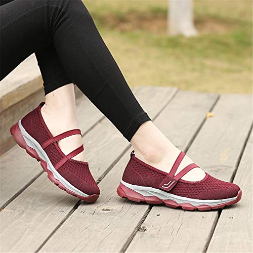 gracosy Zapatos para Mujer Mary Jane Zapatillas Verano Plataforma Malla Merceditas Casual Zapatos de Deporte Ligero Sneaker Mocasines Antideslizante
