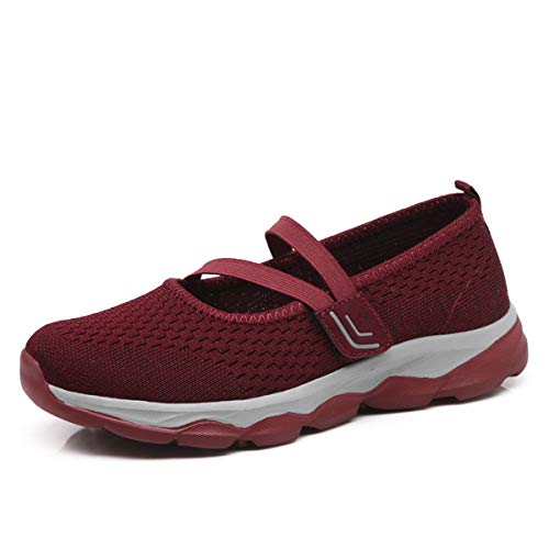 gracosy Zapatos para Mujer Mary Jane Zapatillas Verano Plataforma Malla Merceditas Casual Zapatos de Deporte Ligero Sneaker Mocasines Antideslizante