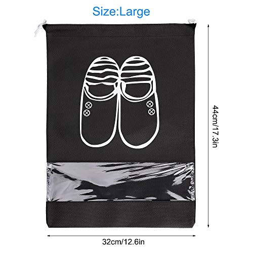 Grande Bolsas Zapatos Viaje Impermeable No Tejidas Bolsa a Prueba de Polvo Zapatos con Ventana Transparente Multifunción para Botas Tacón Alto Sandalias 12 Piezas
