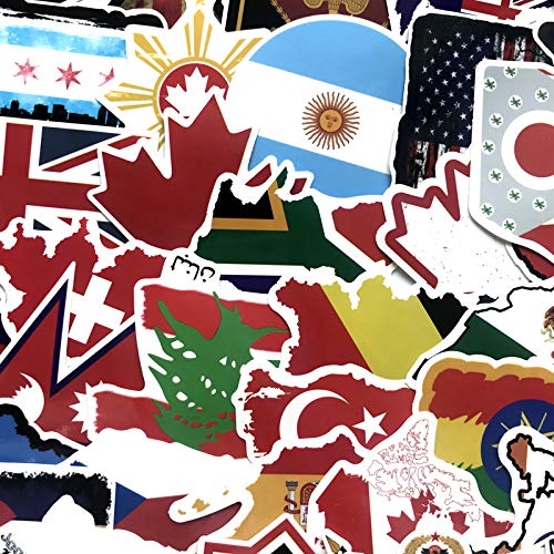 greestick Pegatinas de banderas del mundo de Europa, 50 unidades, banderas nacionales, vacaciones, Stickerbomb