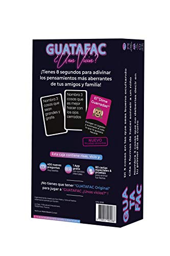 GUATAFAC Unos Vicios – Segunda edición del Juego de Mesa y Cartas para Fiestas y Risas – Español
