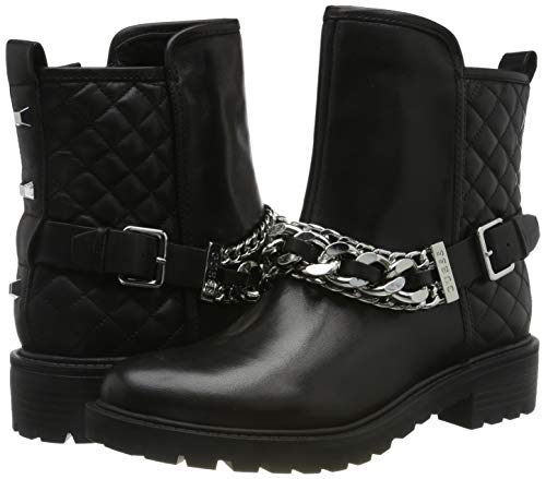 Guess Holana/Stivaletto (Bootie)/Lea, Botas Biker Mujer, Negro (Black Black), 36 EU