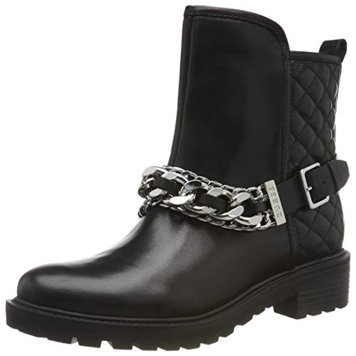 Guess Holana/Stivaletto (Bootie)/Lea, Botas Biker Mujer, Negro (Black Black), 36 EU