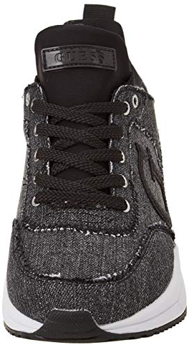 Guess I-Beltin-EU, Zapatillas Deportivas Mujer, Negro, 38