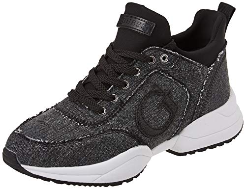 Guess I-Beltin-EU, Zapatillas Deportivas Mujer, Negro, 38