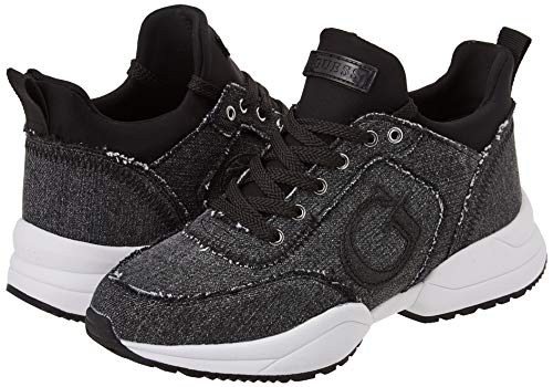 Guess I-Beltin-EU, Zapatillas Deportivas Mujer, Negro, 38