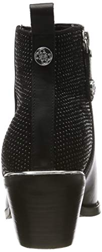 Guess Nishe/Stivaletto (Bootie)/Leat, Botines Mujer, Negro (Black Black Bl), 37 EU