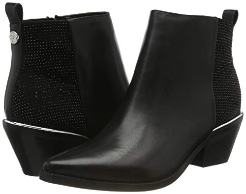 Guess Nishe/Stivaletto (Bootie)/Leat, Botines Mujer, Negro (Black Black Bl), 37 EU