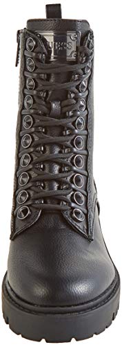 Guess OXANA/Stivaletto (Bootie)/Leat, Botas de Combate Mujer, Negro, 40 EU