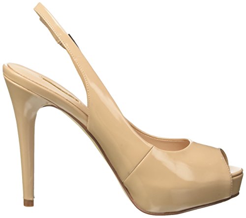 Guess Patent PU, Sandalias con Plataforma Mujer, Beige (Nude), 40