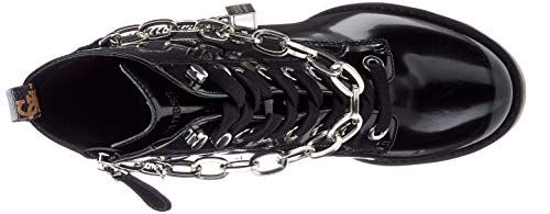 Guess Raizel/Stivaletto (Bootie)/Lea, Botas de Combate Mujer, Negro, 36 EU